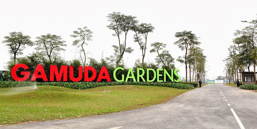 Không gian cây xanh và mặt nước tại khu vực công viên Yên Sở. Nguồn: Gamuda Land.